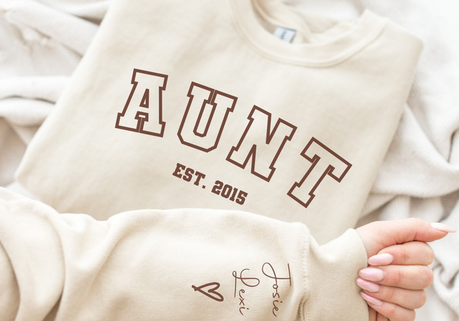 Aunt Custom Varsity Sweater