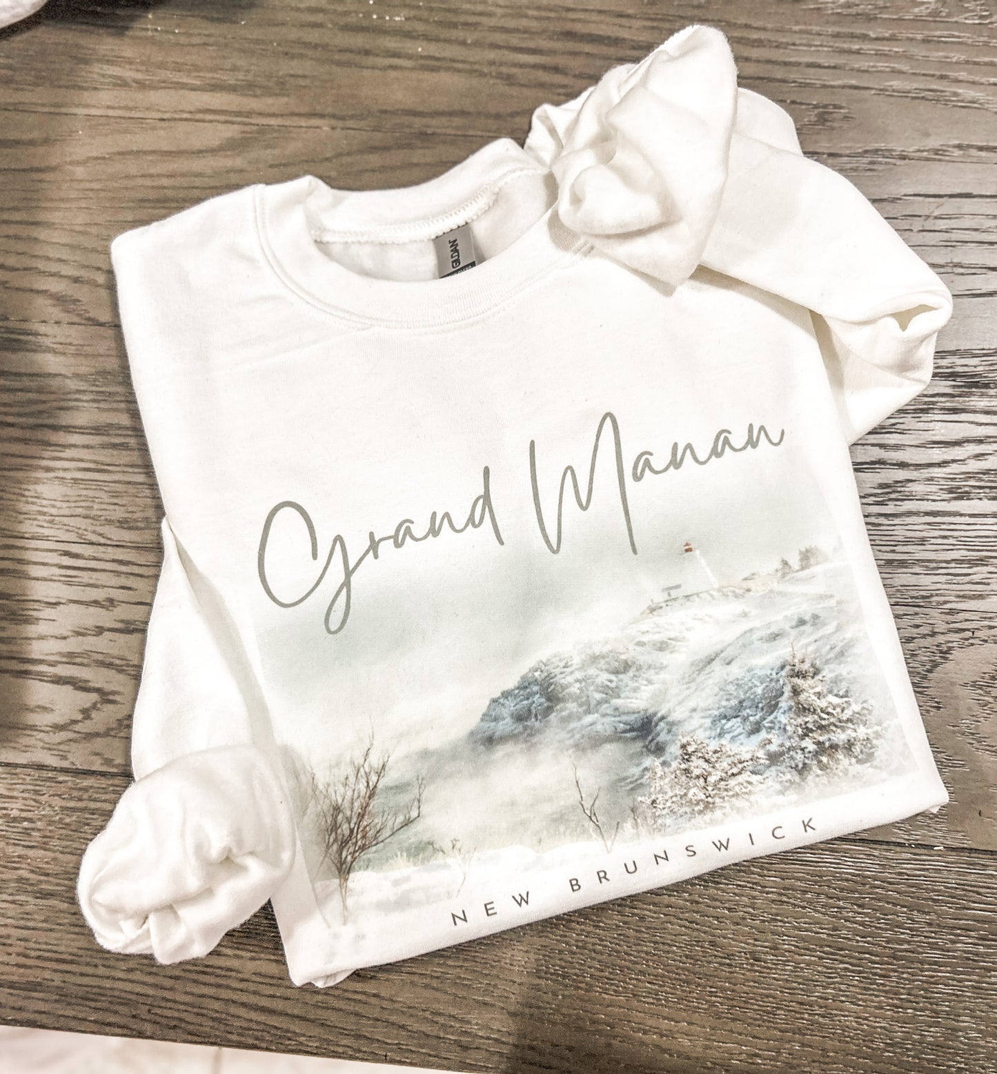 Grand Manan NB Watercolour Crewneck