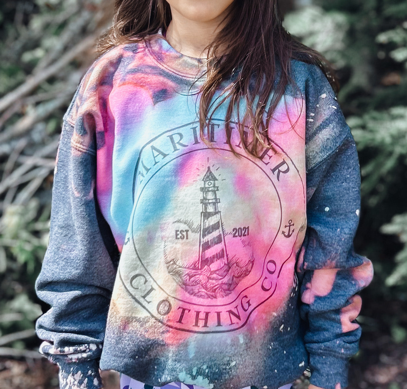 Maritimer Tie Dye Youth Crewneck Sweater