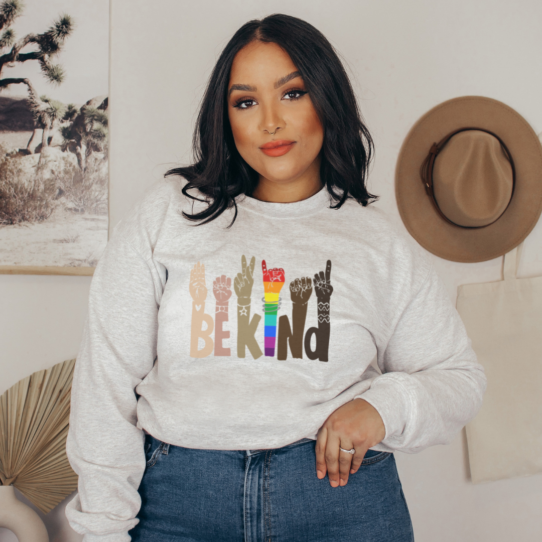 Be Kind Sign Language Crewneck