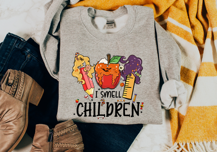 I Smell Children Hocus Pocus Inspired Crewneck - Teacher