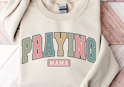 Praying Mama | Crewneck Sand