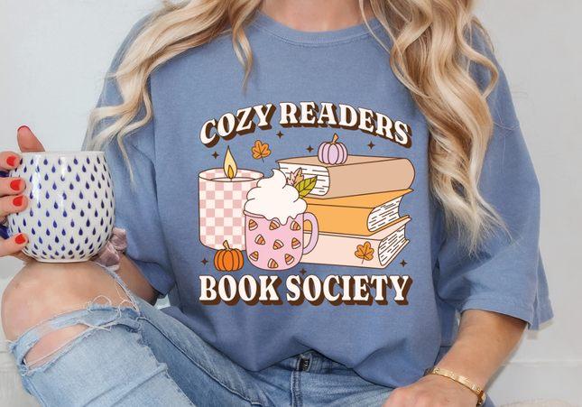 Cozy Readers Book Society Tee - Comfort Colours