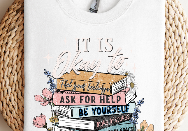 Mental Health Bookish | Crewneck White