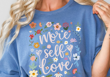 More Self Love | Comfort Colors TShirt Blue Jean