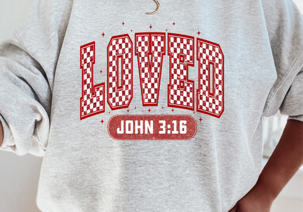 Loved John 3:16 Varsity | Crewneck | Preorder