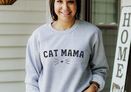 Cat Mama Whiskers Crewneck