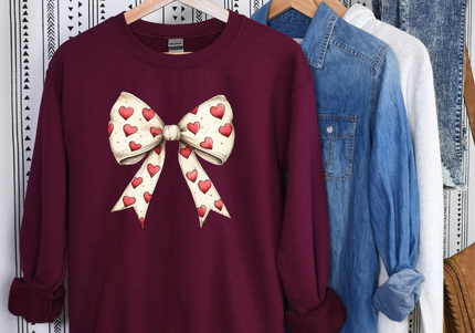 Coquette Valentine Bow | Crewneck | Preorder