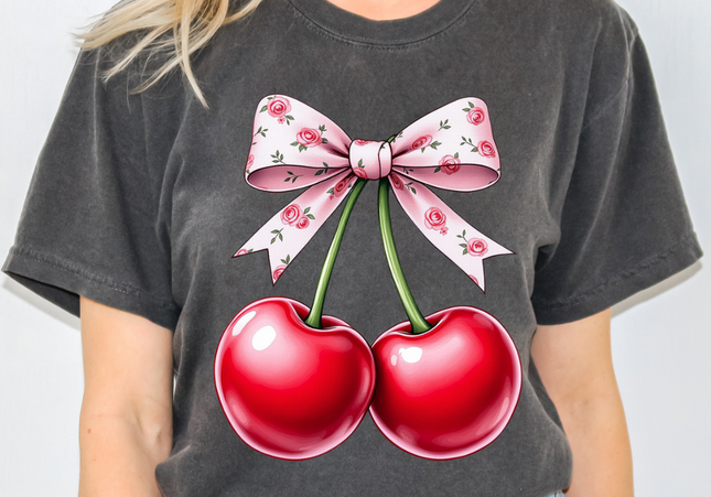 Cherry Coquette | Comfort Colors Pepper