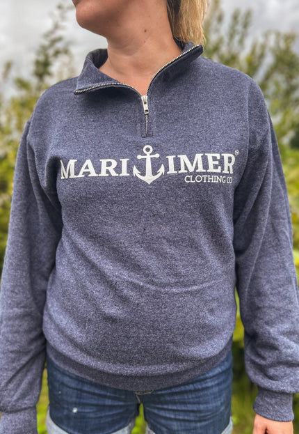 Maritimer Classic Logo Quarter Zip Sweater