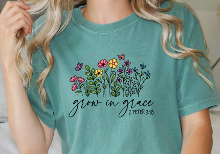 Grow In Grace Scripture | Comfort Colours TShirt