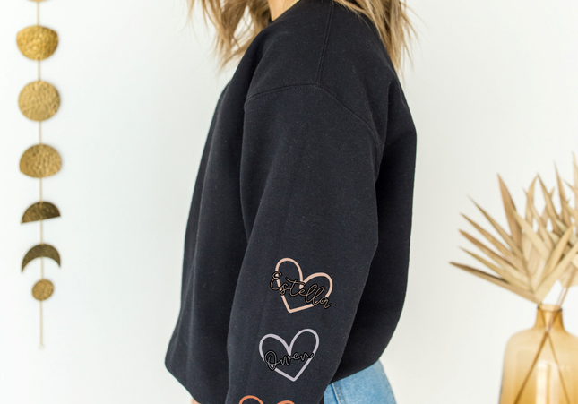 This CUSTOM Wears Her Heart On Her Sleeve Crewneck