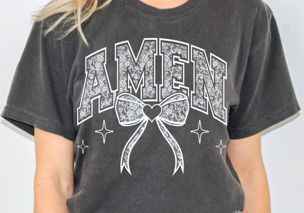 Amen Lace | Comfort Colors Pepper