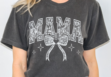 Mama Lace | Comfort Colors Pepper