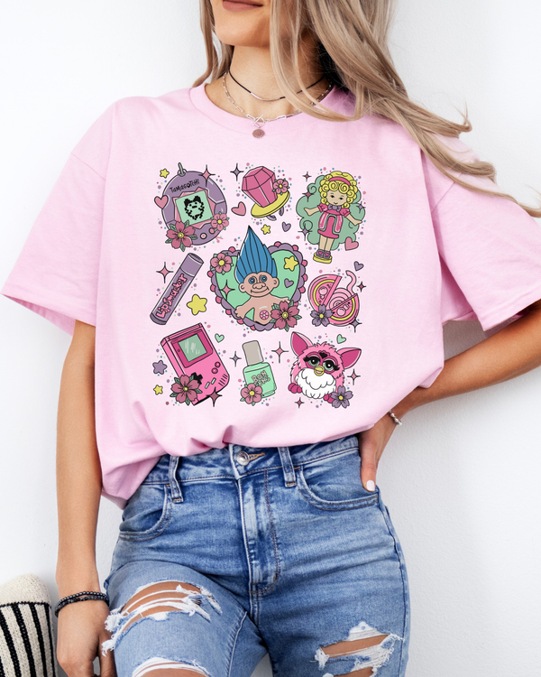 Nostalgic 90s Collage | Gildan Light Pink