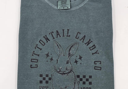 Cottontail Candy Co Easter | Comfort Colors TShirt Blue Spruce