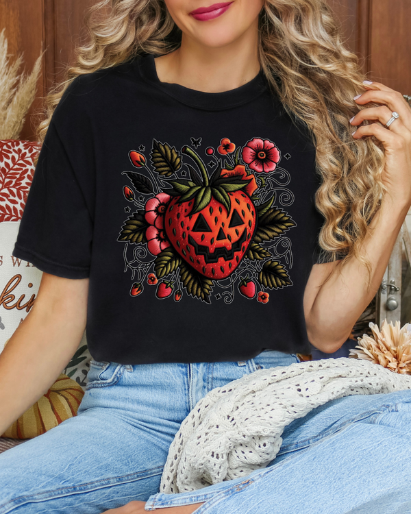 Spooky Strawberry | Gildan Black