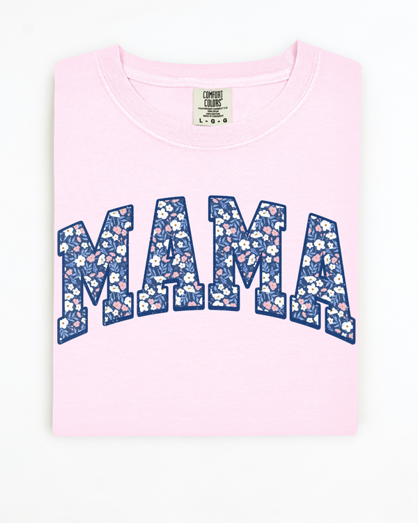 Mama Floral Varsity | Comfort Colors TShirt