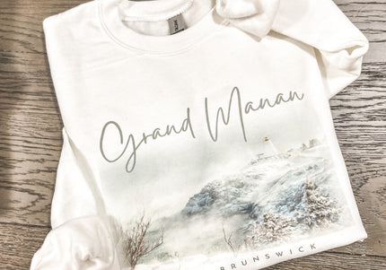 Grand Manan NB Watercolour Crewneck