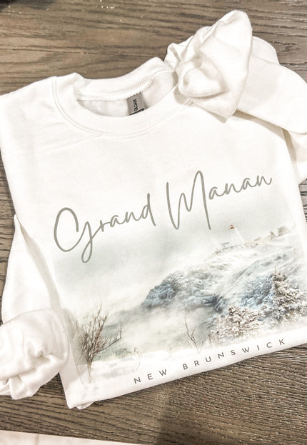 Grand Manan NB Watercolour Crewneck