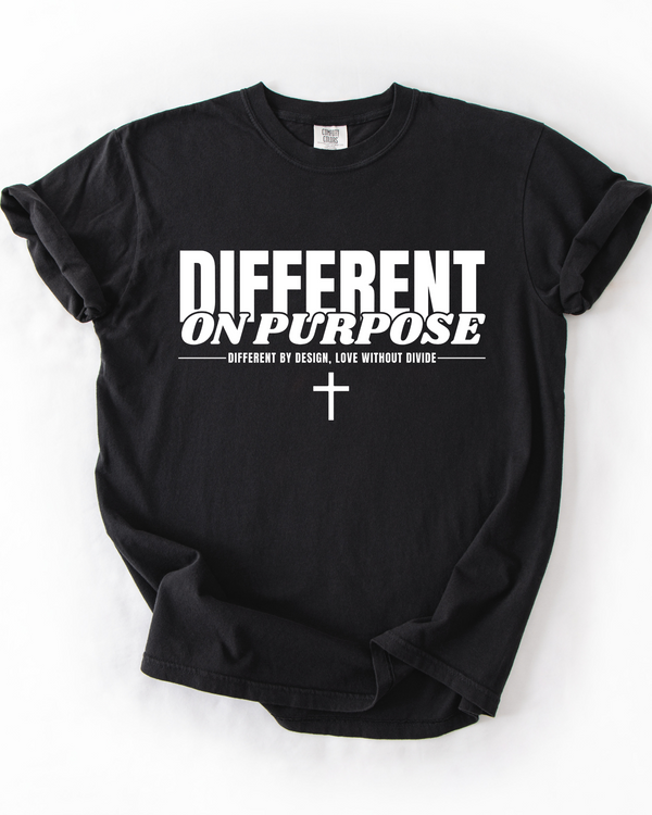 Different On Purpose | Comfort Colours TShirt Black