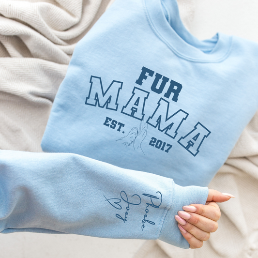 Fur Mama Varsity Sweater *ADD CUSTOM DETAILS TO NOTES AT CHECKOUT*