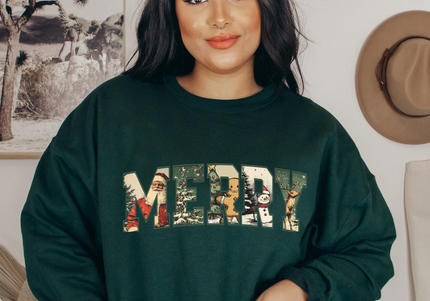 Merry Varsity Vintage Crewneck