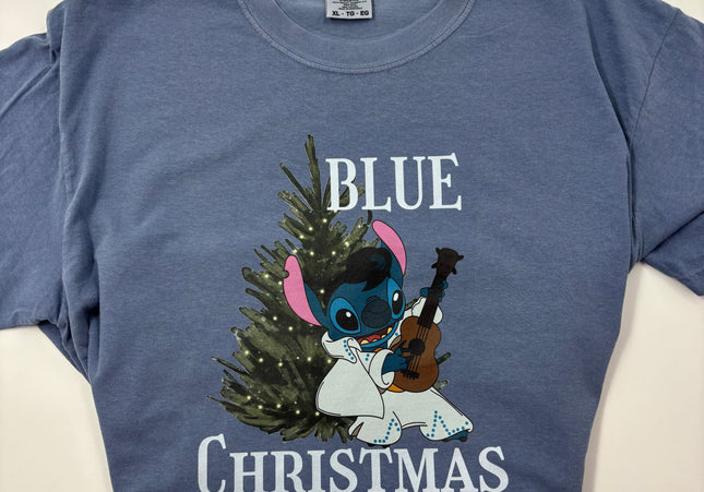 Blue Christmas Comfort Colours TShirt