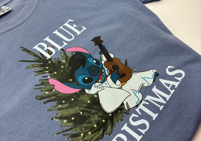 Blue Christmas Comfort Colours TShirt