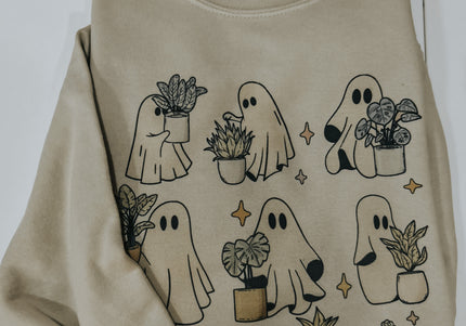 Ghost and Plants Collage Crewneck