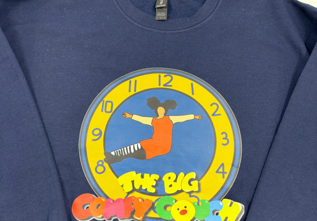 Big Comfy Couch Clock Crewneck