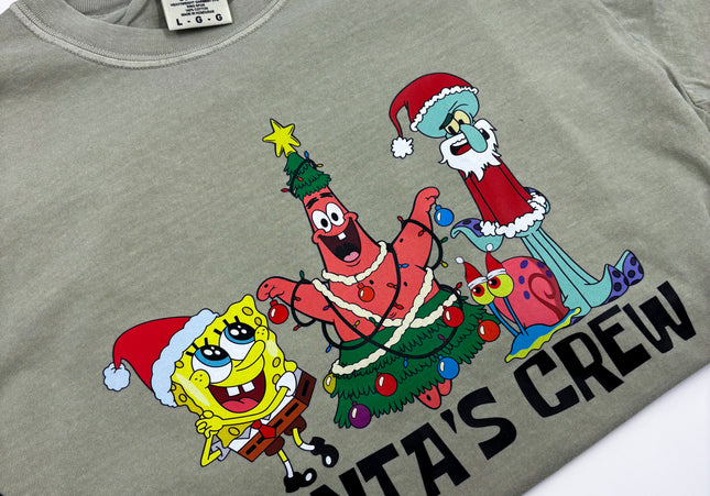 Santas Crew Spongebob | Comfort Colours TShirt