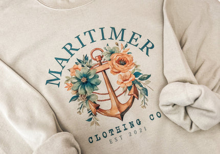 Maritimer Brand Watercolour Anchor Crewneck
