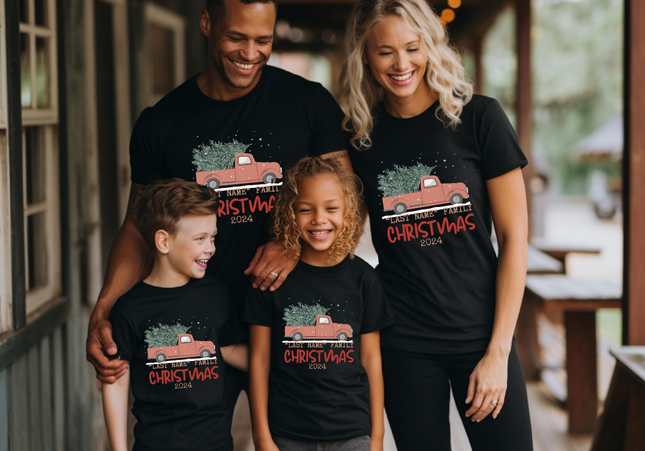 Christmas Truck Family Matching Tees