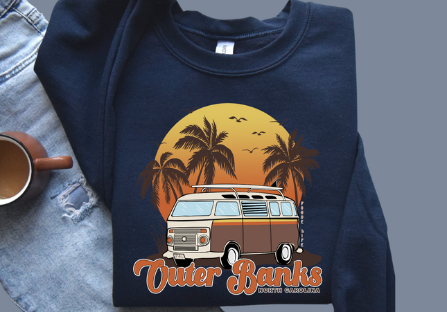 Outer Banks Inspired Vintage Crewneck