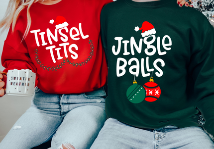 Jingle Bells Tinsle T*ts Couples Sweater