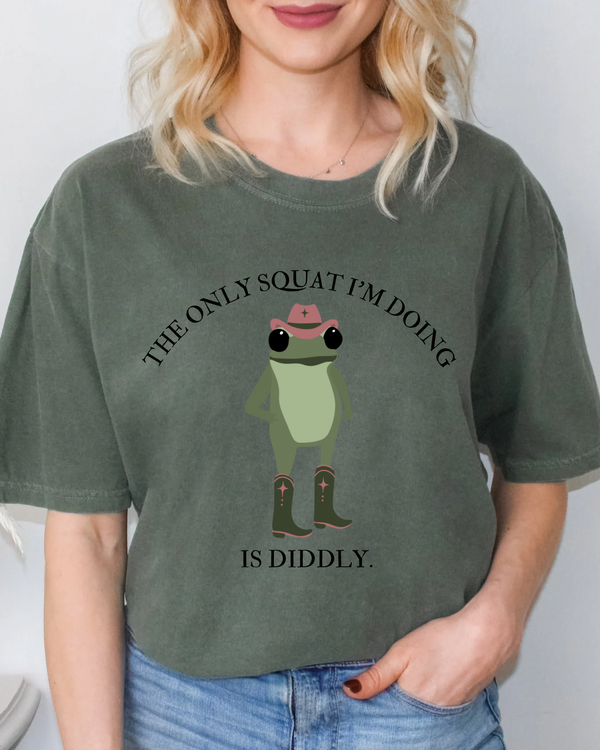 Diddly Squat | Comfort Colors TShirt Moss