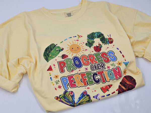 Progress Over Perfection | Comfort Colours TShirt Butter