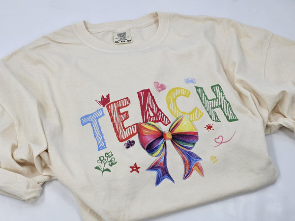 Teach Coquette | Comfort Colours TShirt Ivory