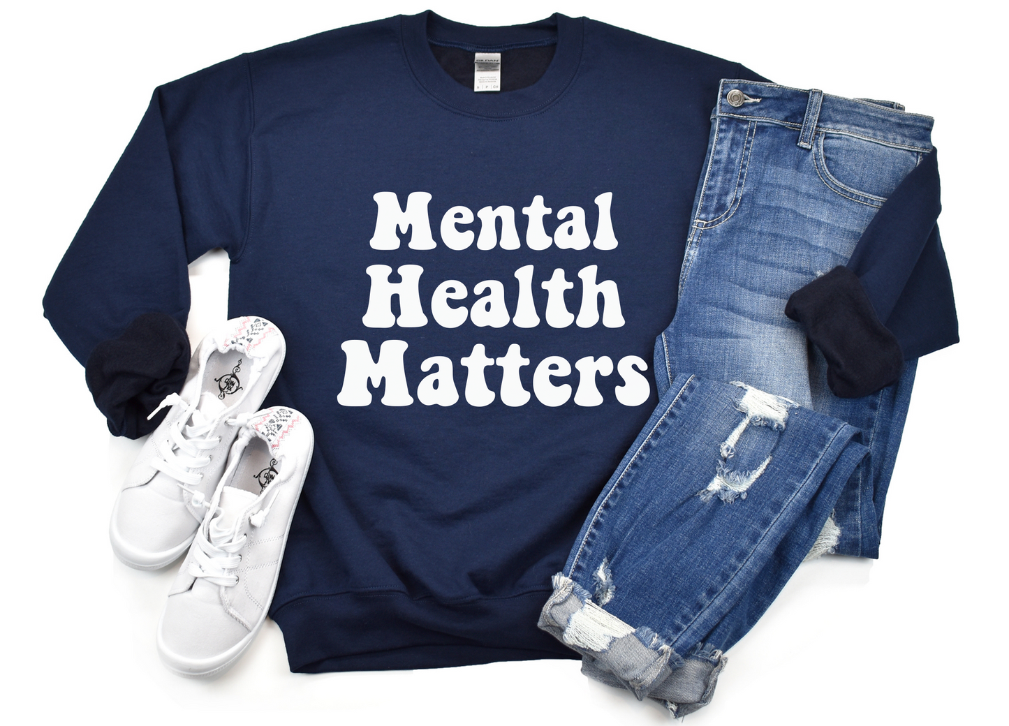 Mental Health Matters Groovy Crewneck